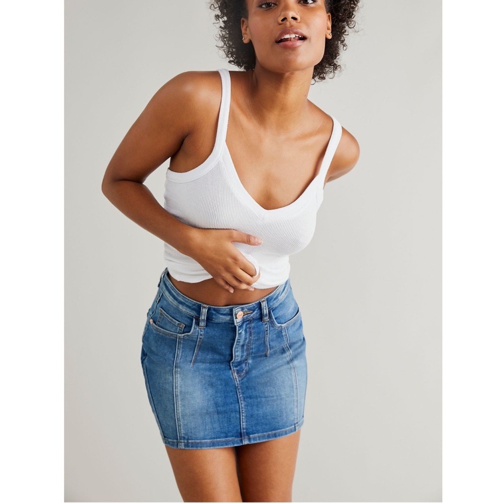 Free People CRVY Quiet Chaos Pencil Skirt